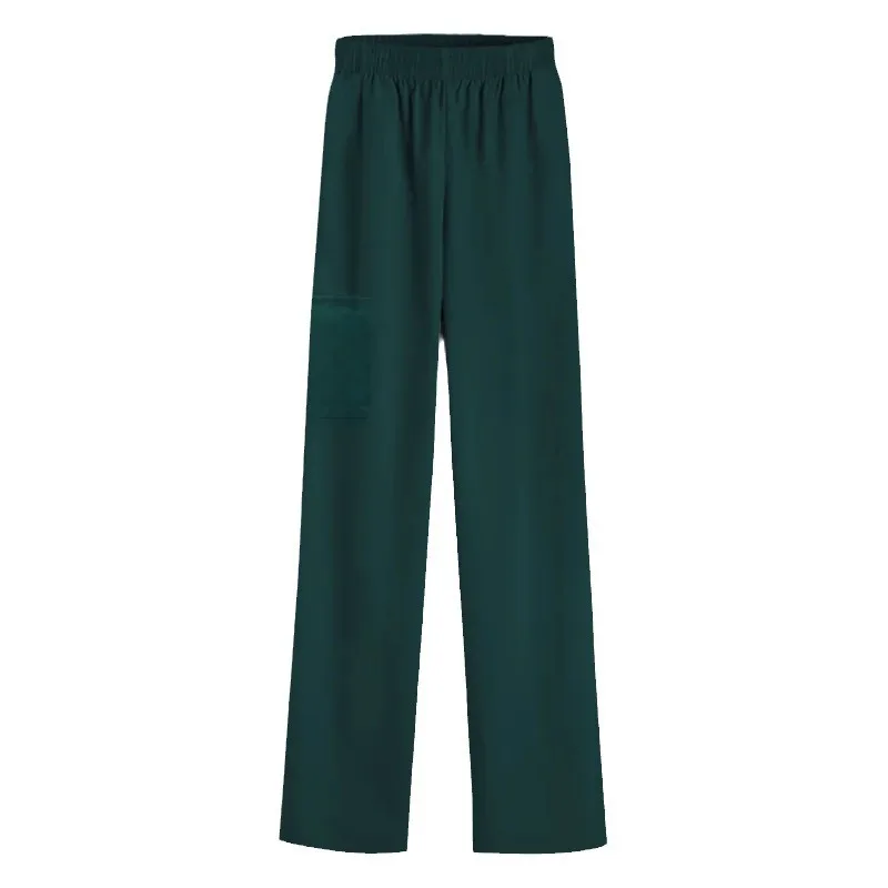 سروال صيفي للممرضات - ساق مستقيمة، خصر مرن قابل للتعديل وقماش مطاطي #5