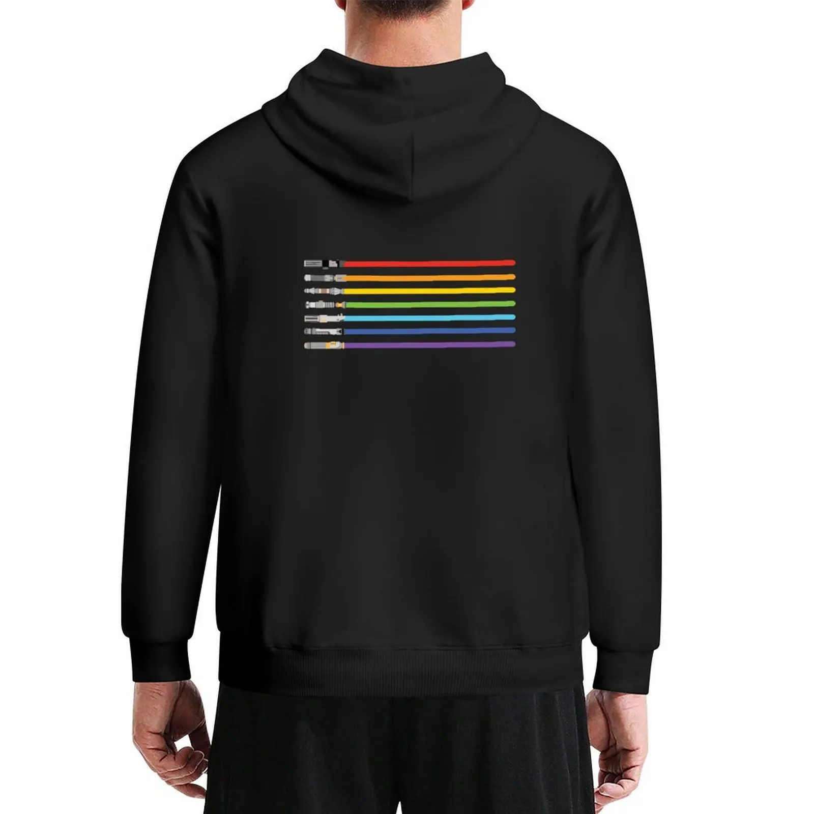

Rainbow Lightsabers Hoodie winter clothes fashion men men clothing korean autumn clothes men's hoodies