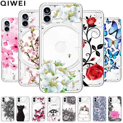 For Nothing Phone 1 2 Case Silicone Soft Cute Transparent Coque for Nothing Phone (2) TWO One Protective Funda Clear TPU Covers