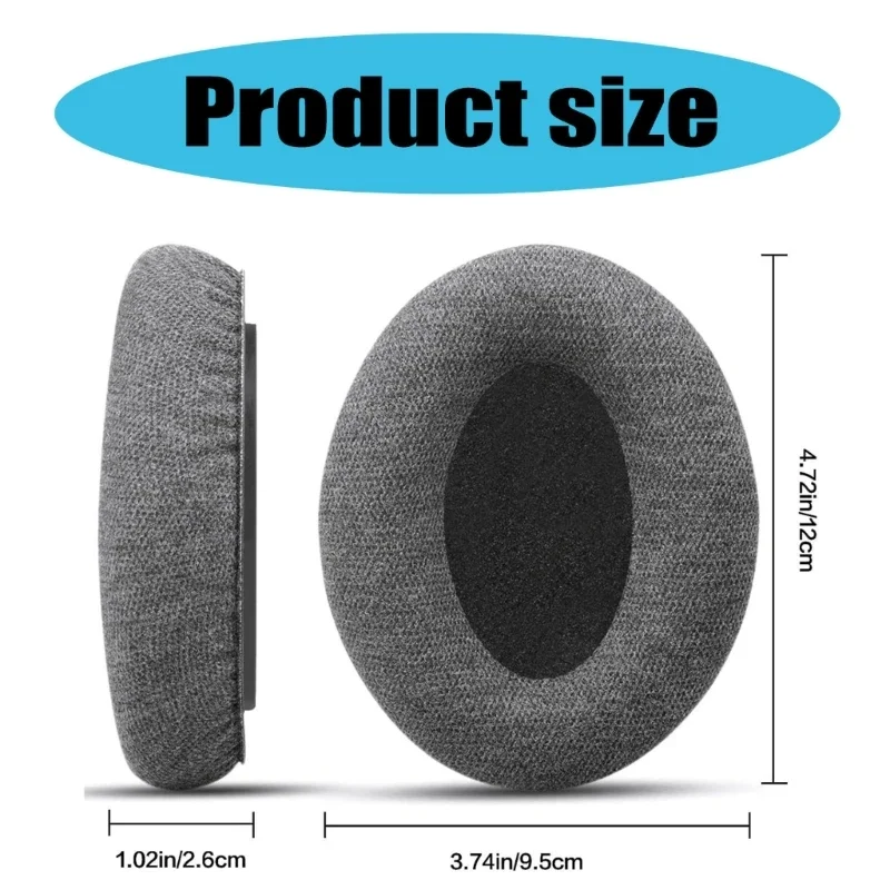 Replacement Fabric Earpads Suitable for HD545 HD565 HD580 HD600 HD650 Headsets EarPad Earcups Comfortable Listenings Experience