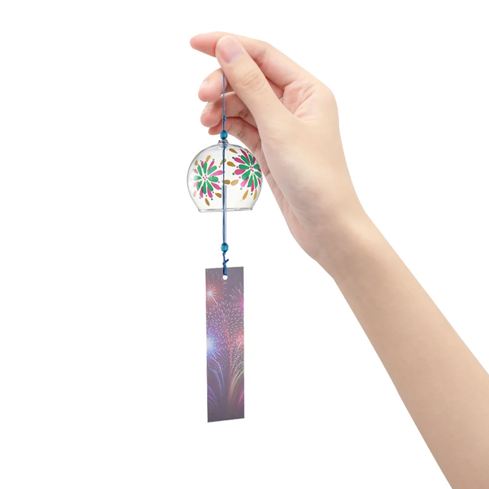 

1Pcs Hanging Wind Chime Pendant Japanese Style Glass Decorative Bell for Home Garden Patio Balcony Living Room Decor