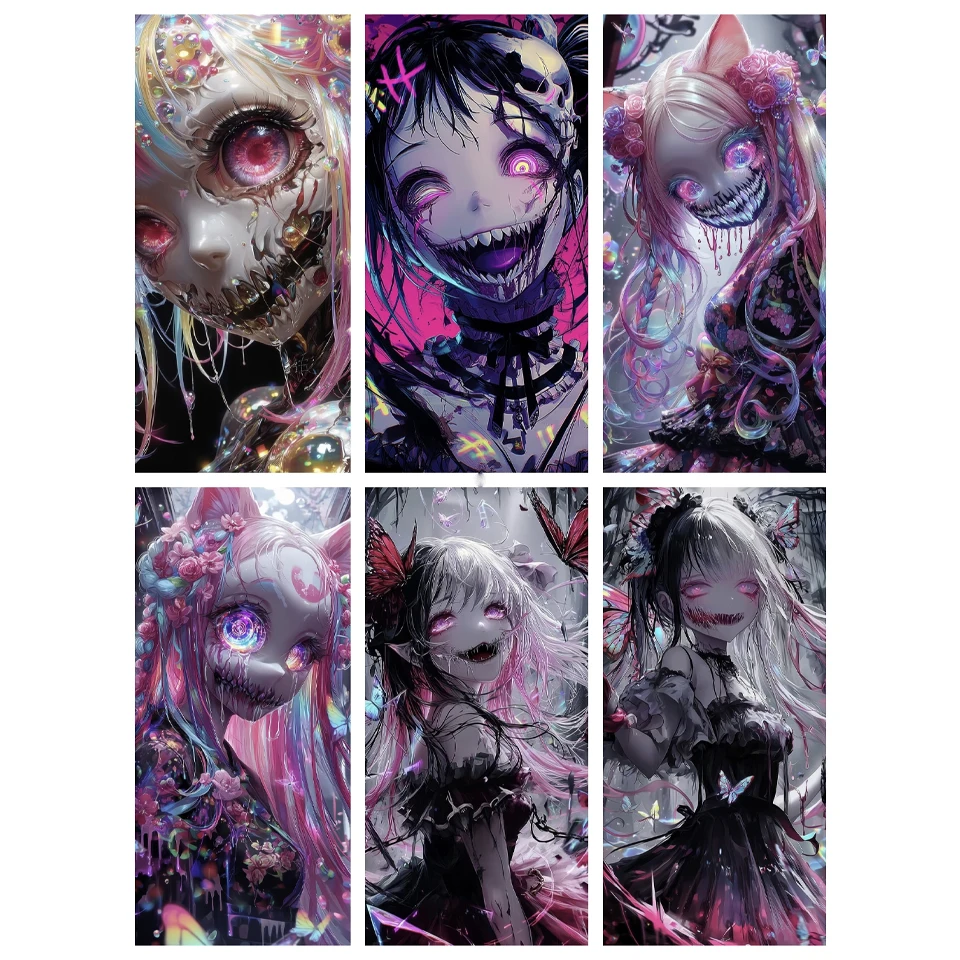 

5DDIY Diamond Painting Magic World Gothic Cool and Cute Character Aesthetics Anime Girl Art Wall Manga Game Room Decoration