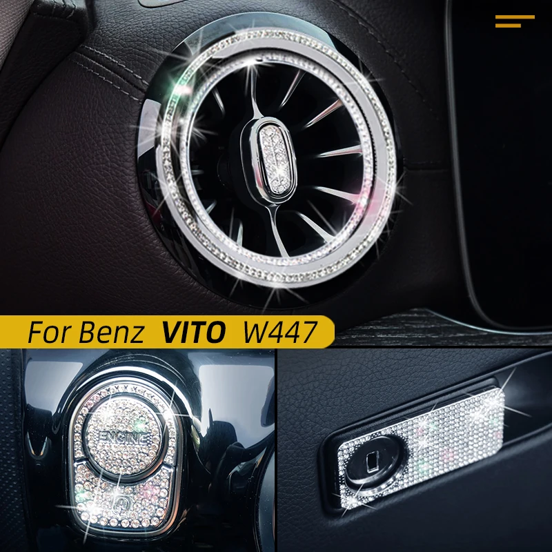 For Mercedes-Benz VITO w447 2016~2026 refitted vehicle Automotive Interior Renovation Diamond Decoration