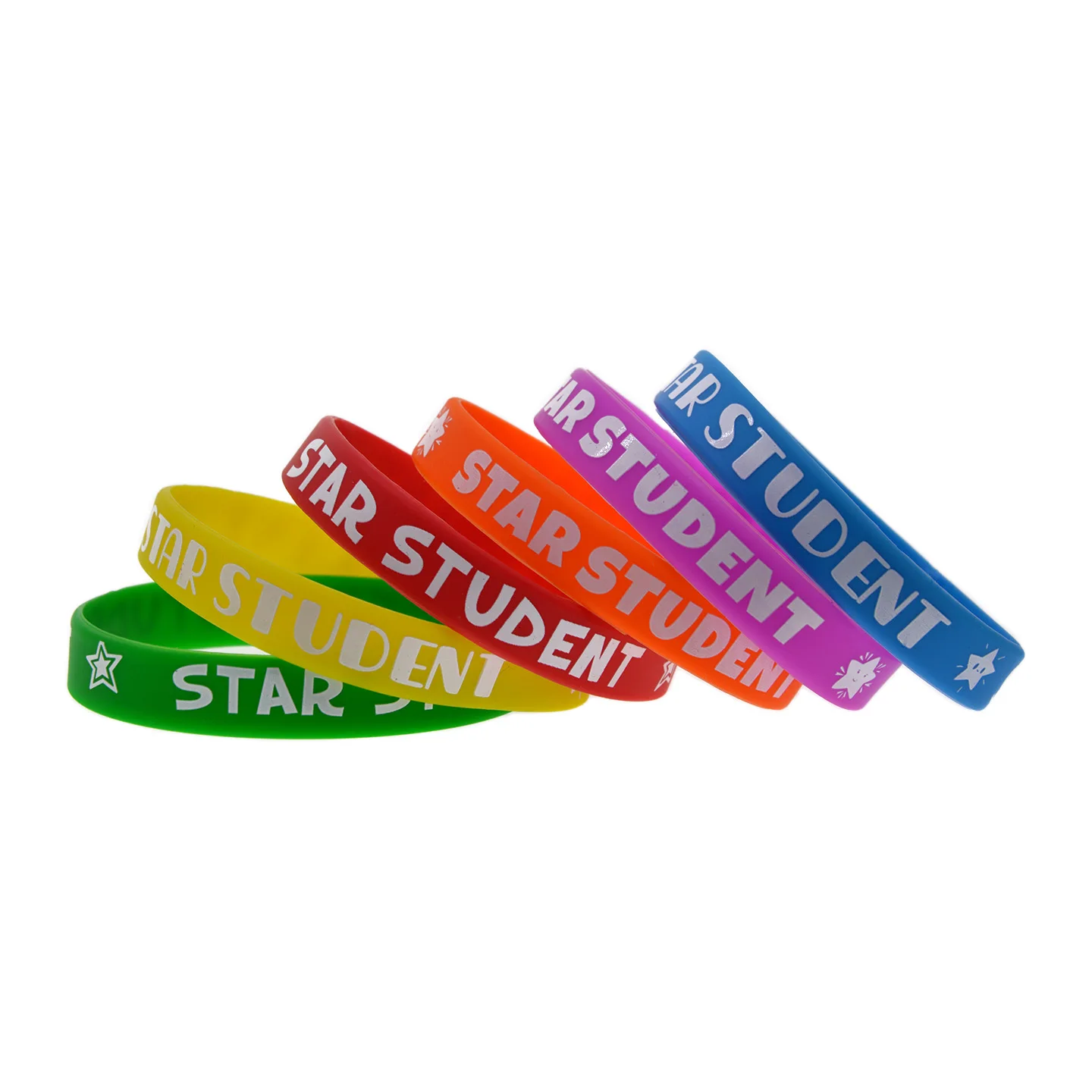 50 Stück STAR STUDENT Silikon-Armband, Zubehör für die Feier von Schülerleistungen, für Schulveranstaltungen, Partygeschenke, Armband – Detail 8