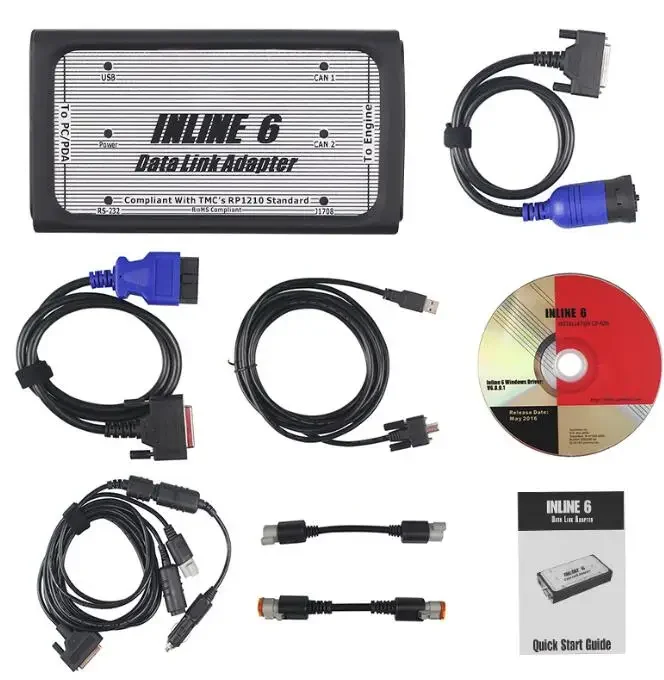 V8.7 INLINE 6 data link For Heavy Duty Adapter Truck Diagnostic Tool obd2 cable For commins insite soft v8.7 Diagnose scanner