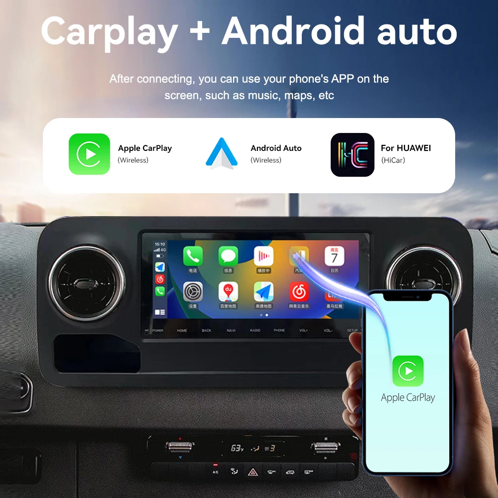 Car Radio for Sprinter 2018-2021 Car Android Navigation Touch Screen Carplay Car Multimedia Player Head Unit