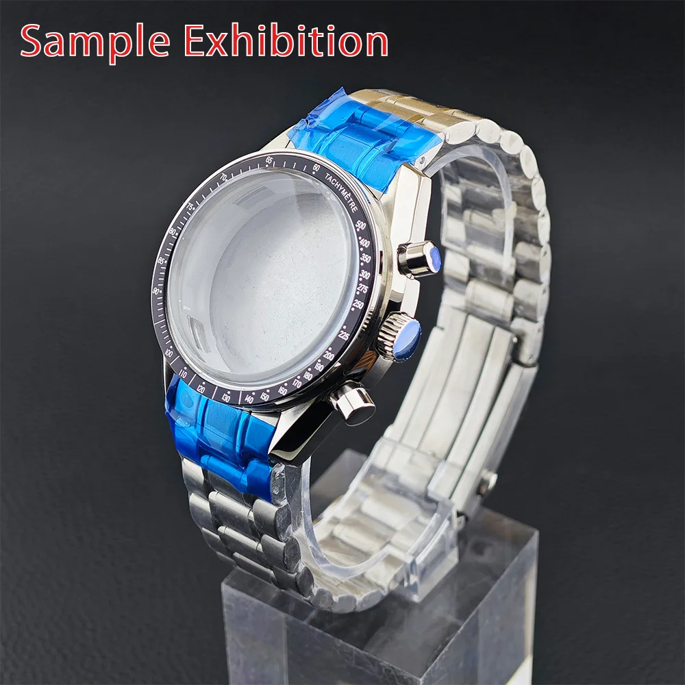 39.7mm Men's watches metal case FIT VK63 movement case watch accessories watch parts Fits 20mm strap Watch Box