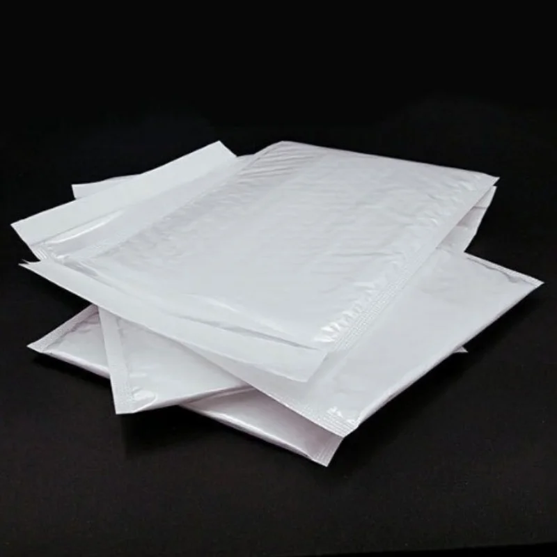 100pcs White Pearlescent Film Bubble Bag Garment Packaging Express Bag Thickened Envelope Foam Waterproof Bubble Bag
