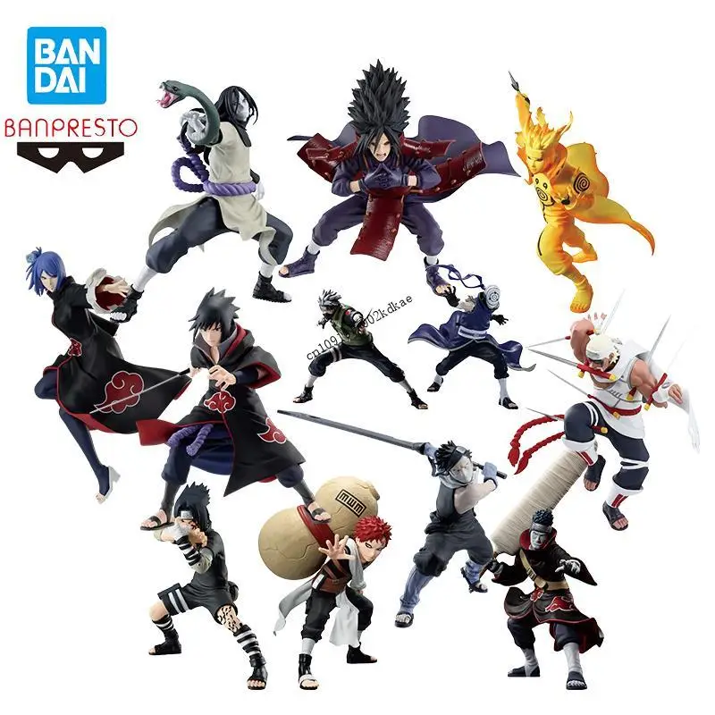 

In Stock Bandai Banpresto Original Naruto: Shippuden Uchiha Itachi Sasuke Jiraiya Figure Anime characters Model collect festival