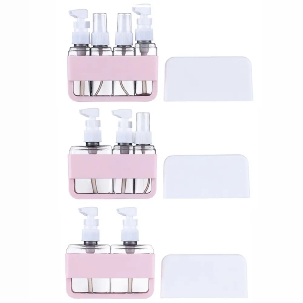 ชุดขวดเดินทาง 4 in 1 ขวดเปล่าแบบพกพาสำหรับใส่ของเหลว ประหยัดพื้นที่ น้ำหนักเบา ขวดกดสำหรับจัดระเบียบแชมพู