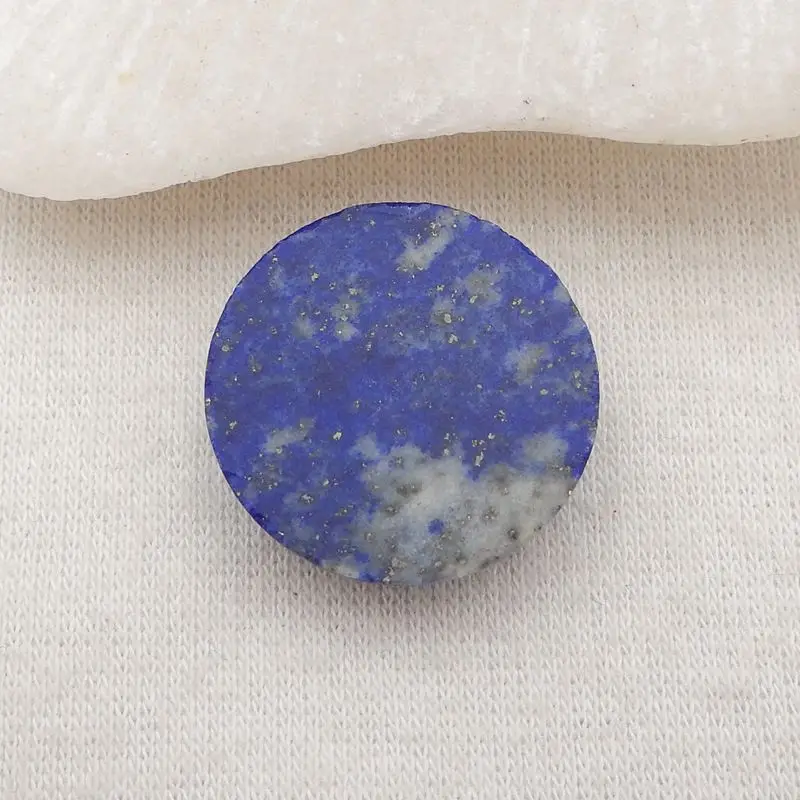 Pedra natural lapis lazuli redonda cabochon grânulos 20x6mm 4g semiprecioso na moda jóias para acessórios colar