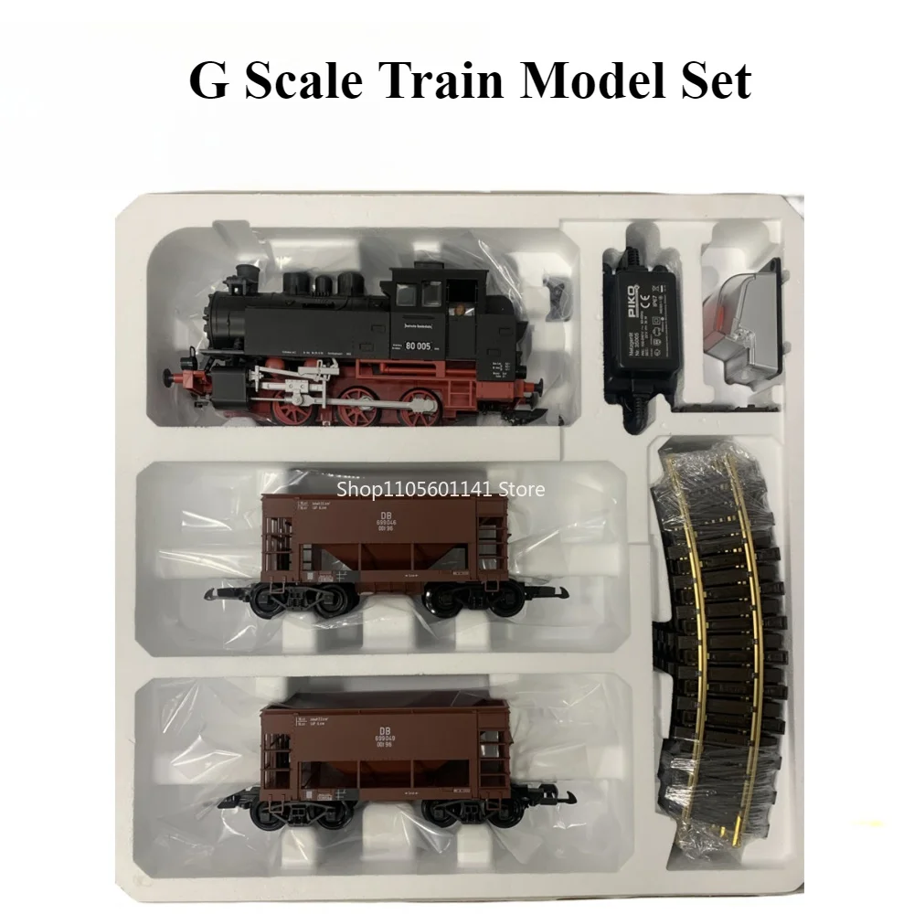 PIKO G Scale Train Model Set 37100 BR80 Steam Locomotive with Two Trucks and Track and Controller Train Model Set