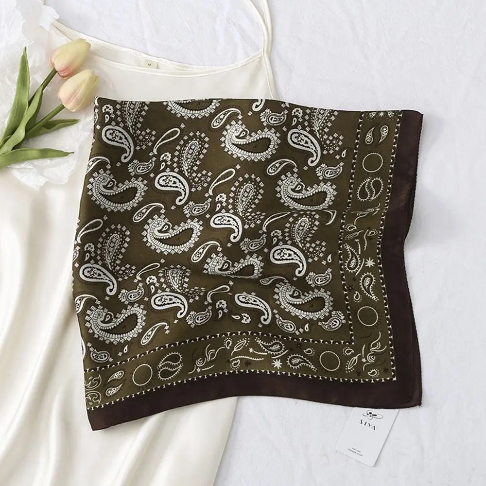 

Wraps Printing Small Square Scarf Collocation Clothing Accessories Korean Style Scarves Female Shawl Printed Scarf Silk Scarf