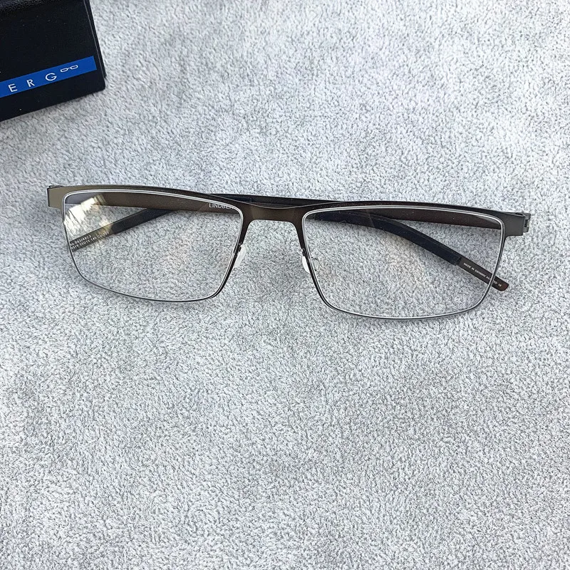 Pure Titanium Square Large Frame Myopia Frame 9519 Men's Business Simple Frame with Anti-blue Light and Anti-fatigue