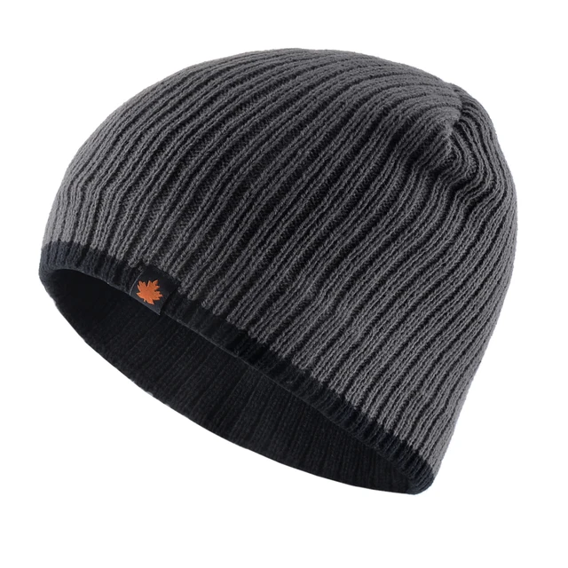 Męskie czapki z dzianiny Skullies Czapki z dzianiny Mężczyźni Zimowa gruba czapka z dzianiny Dwuwarstwowa aksamitna ciepła czapka z daszkiem w jednolitym kolorze