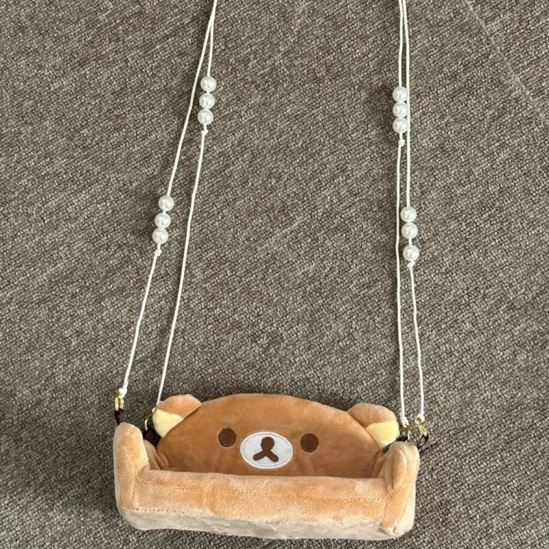 

San-X Style Easy Bear Swing Plush – Hanging Doll Scene Accessory for Bedroom Wall, Adorable Relaxation Decor