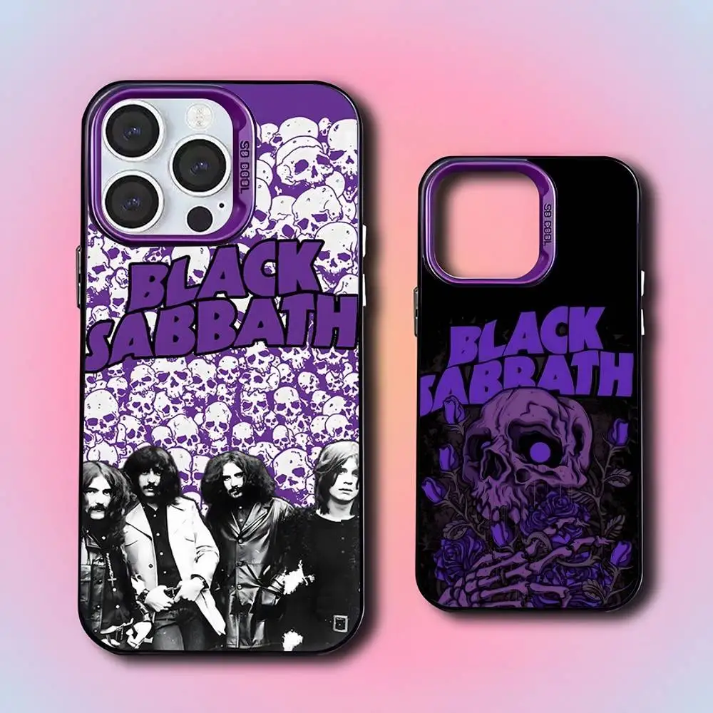

B-Black S-Sabbath Heavy Metal Band Phone Case For iPhone 17,16,15,14,13,12,11,Pro,XS,Max,Plus Purple Matte Shockproof Cover