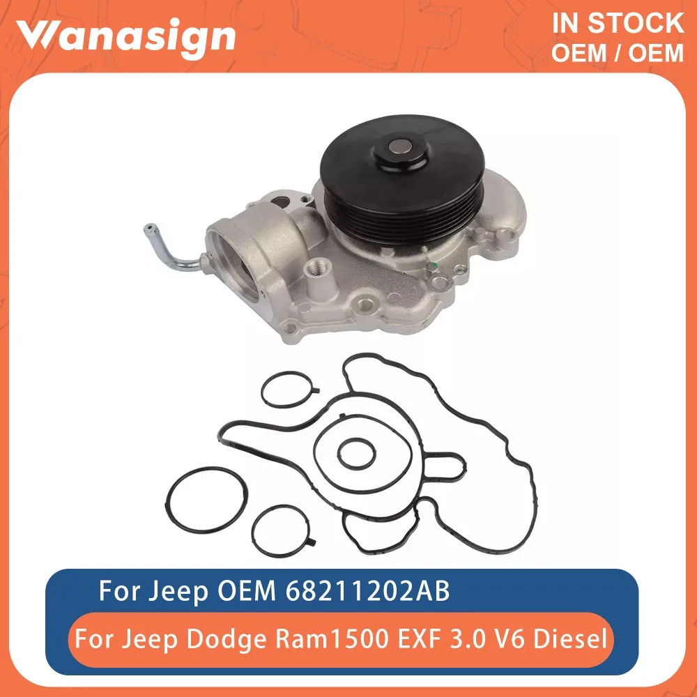 

Engine Part Water Pump Kit Fit 3.0 T L For Jeep Grand Cherokee RAM 1500 WK EXF 3.0L V6 Diesel 2014-2018 68211202AB
