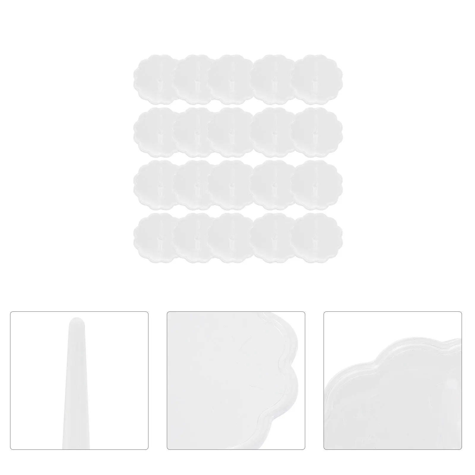 

100pcs Clear Nails Reusable Baking Flower Nails Wedding Stands Transparent Flower Lifters Decoration Supplies Snow Base Cake