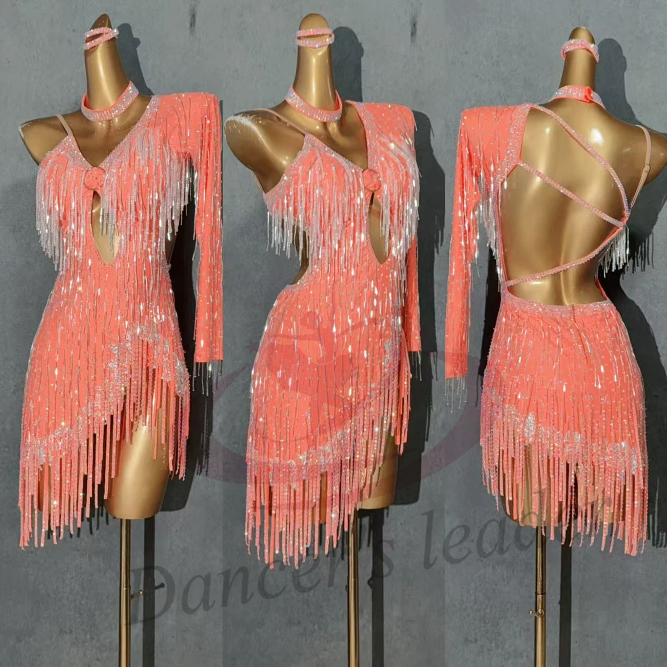 

Латинские танцы с бриллиантами для женщин, взрослых и детей, элитное индивидуальное платье с кристаллами и кисточками, платье для выступлений самбы