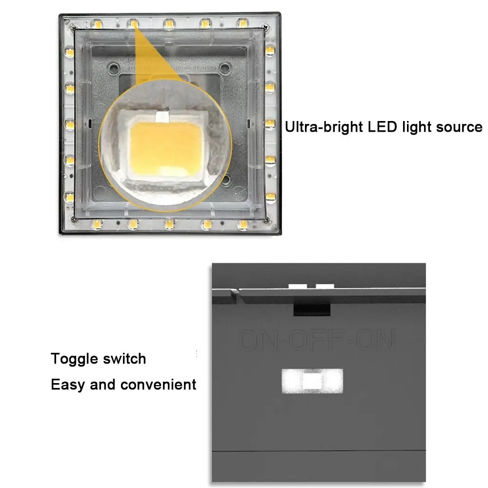 

Square Solar Column Light LED Lighting Solar Powered Outdoor Decorative Post Cap Light Waterproof Warm Light Outdoor Garden Lamp