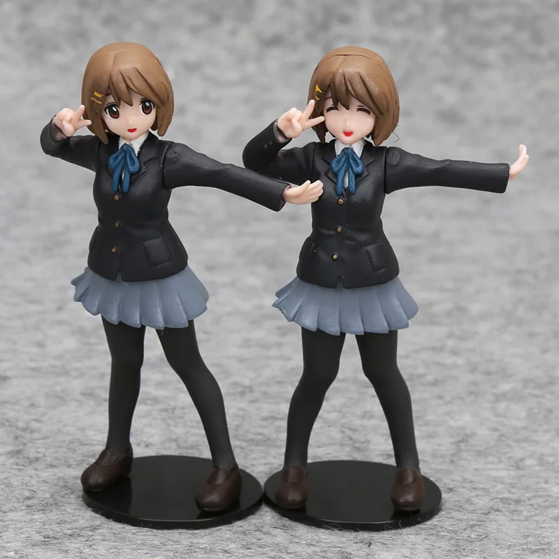 Anime 6pcs/set K-on! Figure Akiyamn Mio Yui Hirasawa Tainaka Ritsu Kotobuki Tsumugi Collectible Model Kids Toys