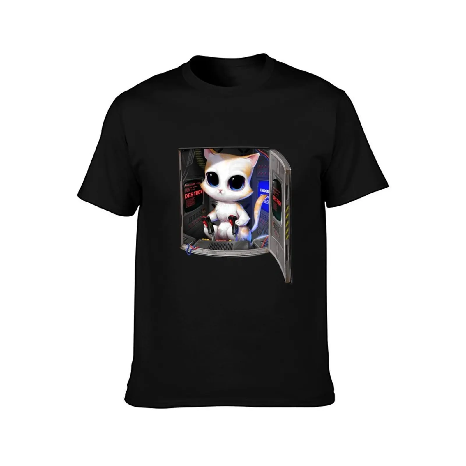 Cat Piloted Cyborg T-Shirt t shirts for man graphic tees T-Shirt