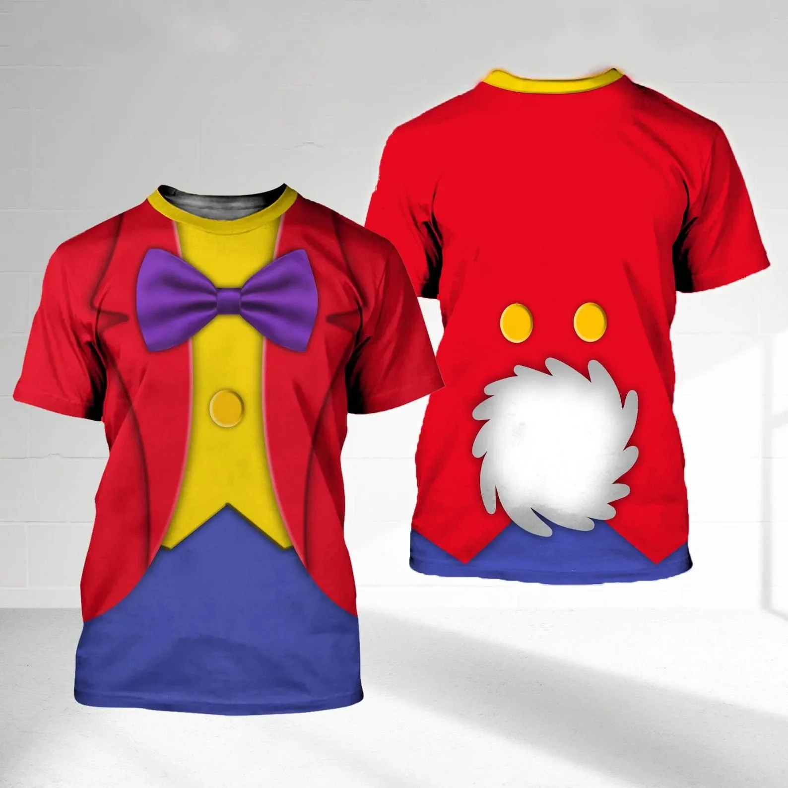 Disney Alice in Wonderland Cosplay 3D Print T-shirt Men's Women's Kids Casual Short Sleeve Tops Summer Cartoon Oversized Tshirt