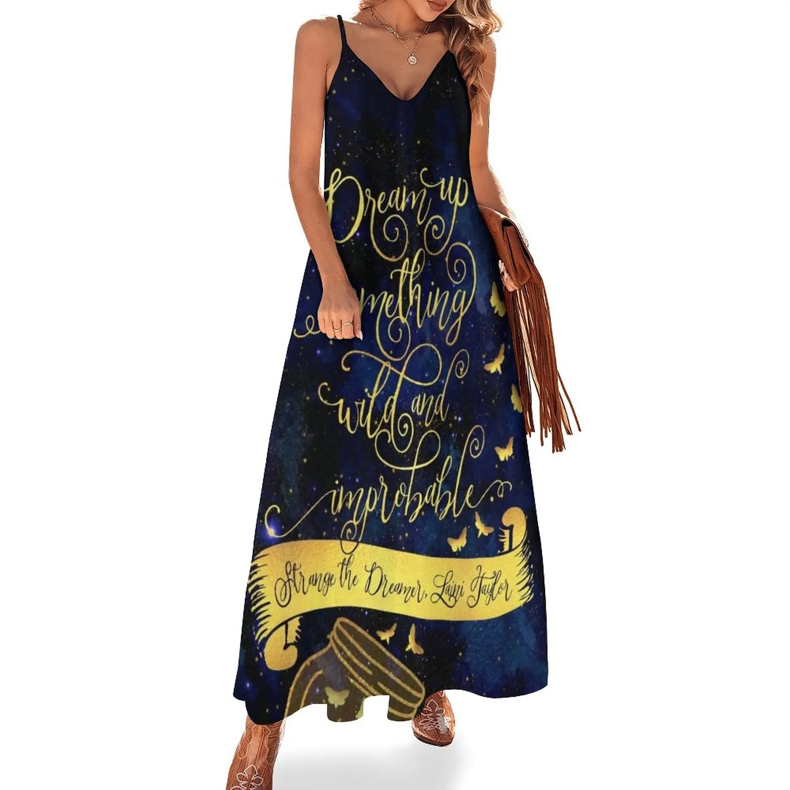 Dream up something wild and improbable. Strange the Dreamer Sleeveless Dress women's luxury party dress women dresses