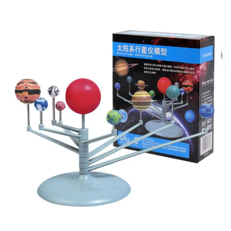 1Set Solar System Nine Planets Model Science Kit DIY Assembly Astronomy Science Toy Kids Children Learning Education Toys Gifts