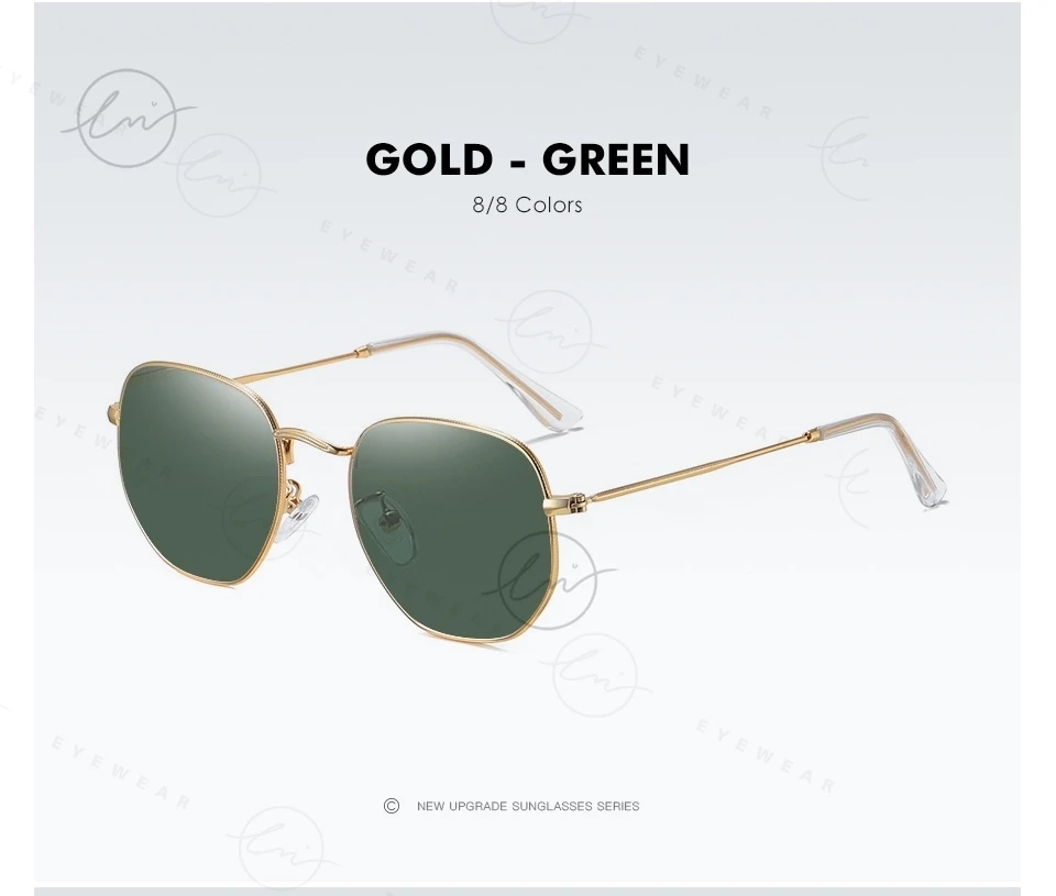 Lm Vintage ultraleichte Legierung kleine Rahmen Sonnenbrille Männer polarisierte Frauen trend ige Spiegel gläser Unisex UV400 Shades Gafas de Sol – Detail 19