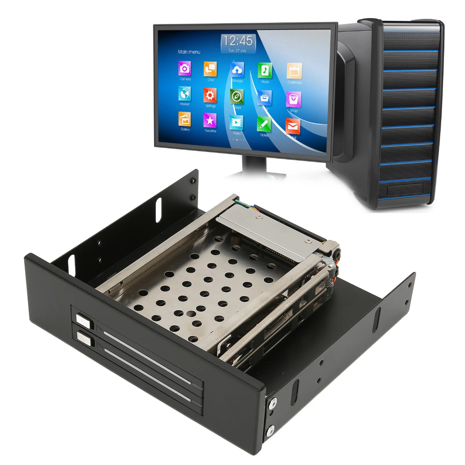 サーバーコンピューター用の内部hddエンクロージャー、互換性のあるsata iiインターフェイス、ホットスワップ、6gbps、2.5インチ