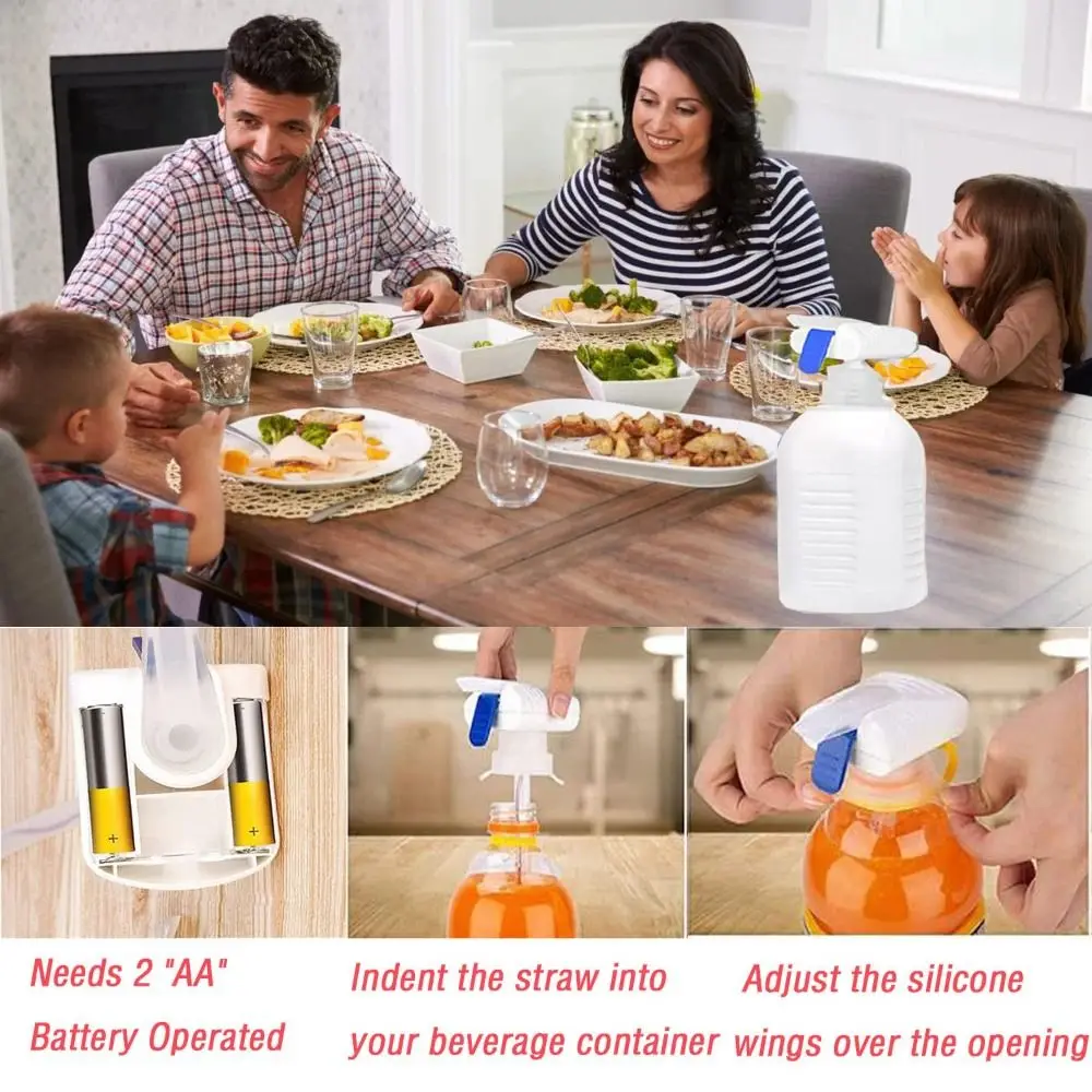 Fully Automatic Magic Faucet Spill-Proof Portable Magic Tap ABS Material Easy to Use Automatic Beverage Straw Drinking Soda