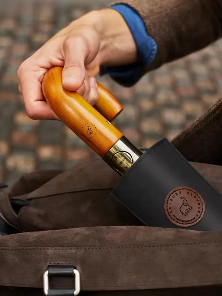 

Большой автоматический зонт для мужчин в деловом стиле, складной зонт с деревянной ручкой, женский ветрозащитный 10-реберный большой зонт для путешествий, гольфа