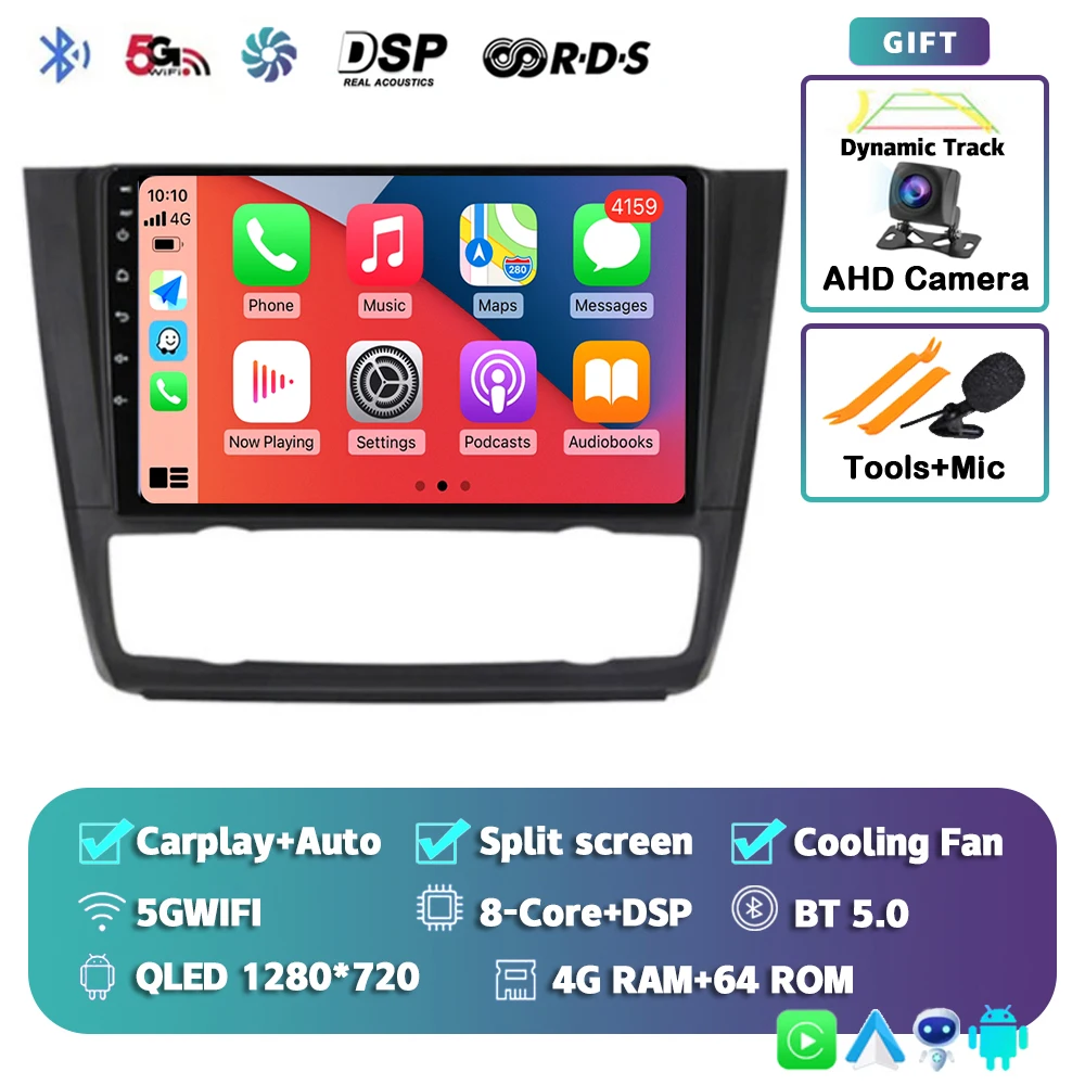Android 15 Voor BMW 1-Serie E88 E82 E81 E87 2004 - 2011 2K QLED Android Autoradio multimedia Video Player GPS stereo CarPlay 4G - afbeelding 1