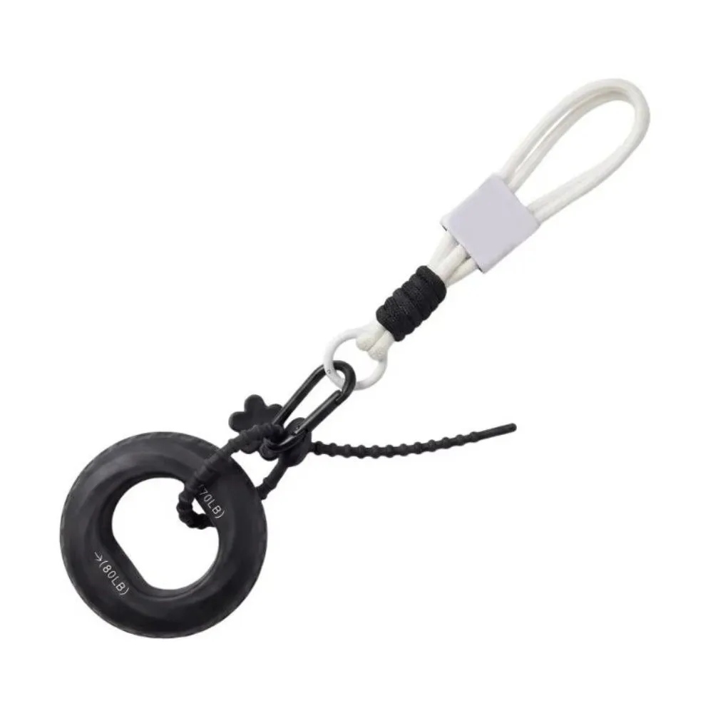 Silicone Finger Grip Keyring Lanyard Mini Fitness Grip Strengthener Keychain Portable Buckle Hand Exerciser Keychain Commute