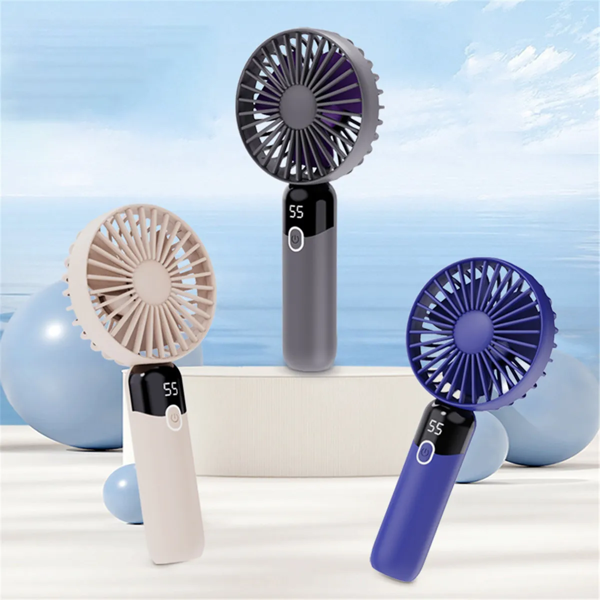 USB Rechargeable Mini Portable Fan, 6 Speeds, Lightweight Handheld Fan, Perfect for the Office, Outdoors, Travel and Camping