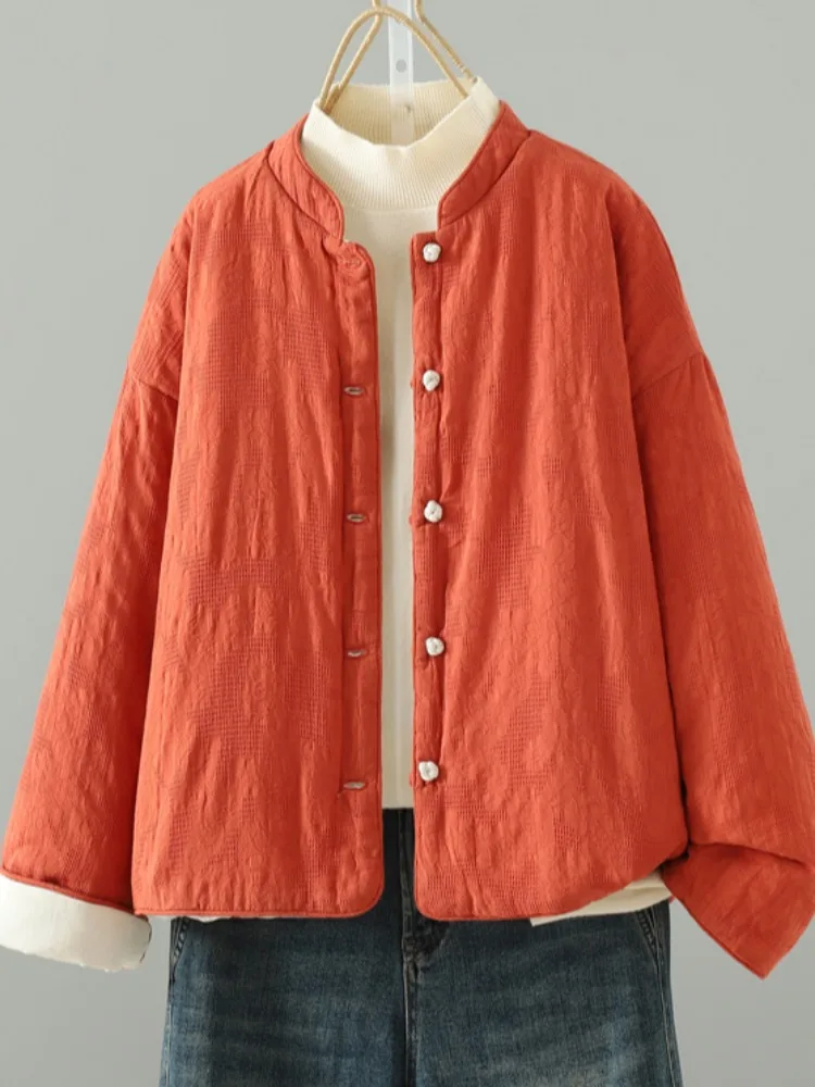 

Тенденция хлопково-фланелевого джета, двустороннее носимое женское зимнее пальто, уникальное китайское пальто с национальным трендом на пуговицах