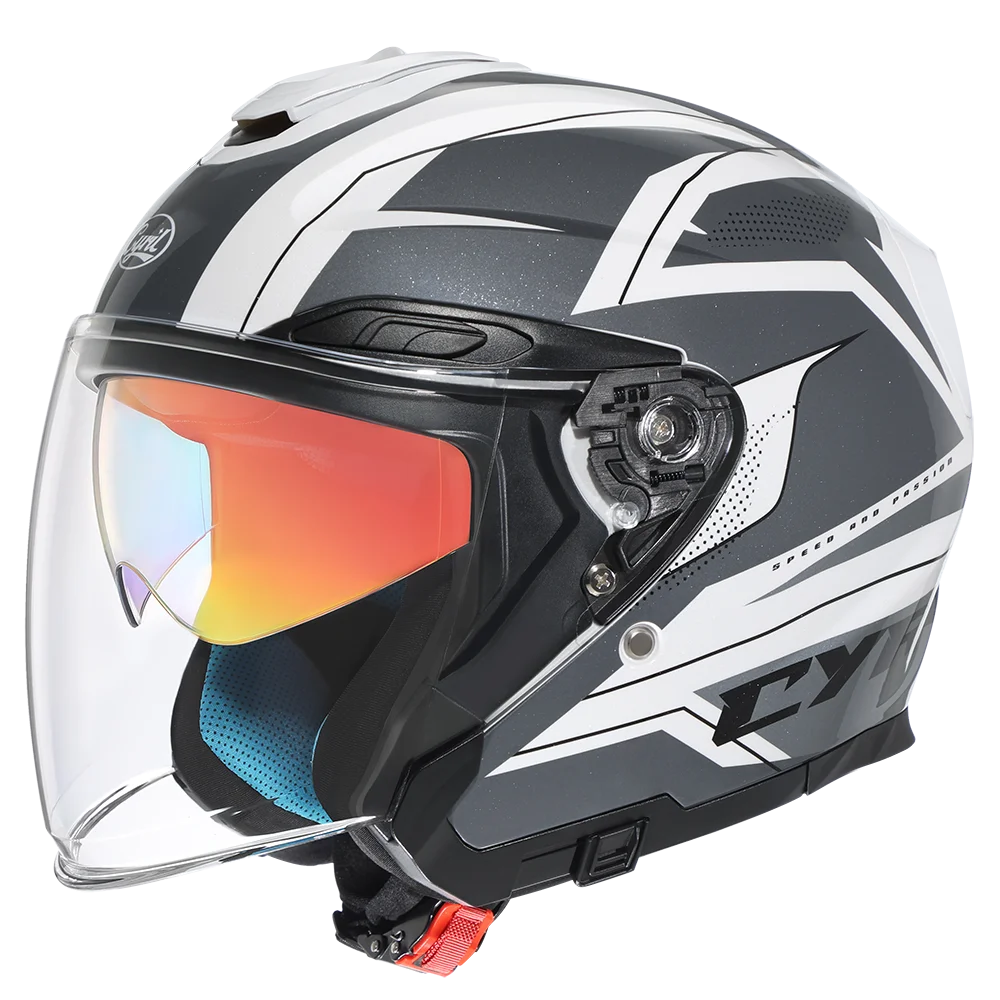

New Arrival 3/4 Open Face Motorcycle Helmets With Double Visors Vintage Motorbike Helmet For Men and Women Dot Approved