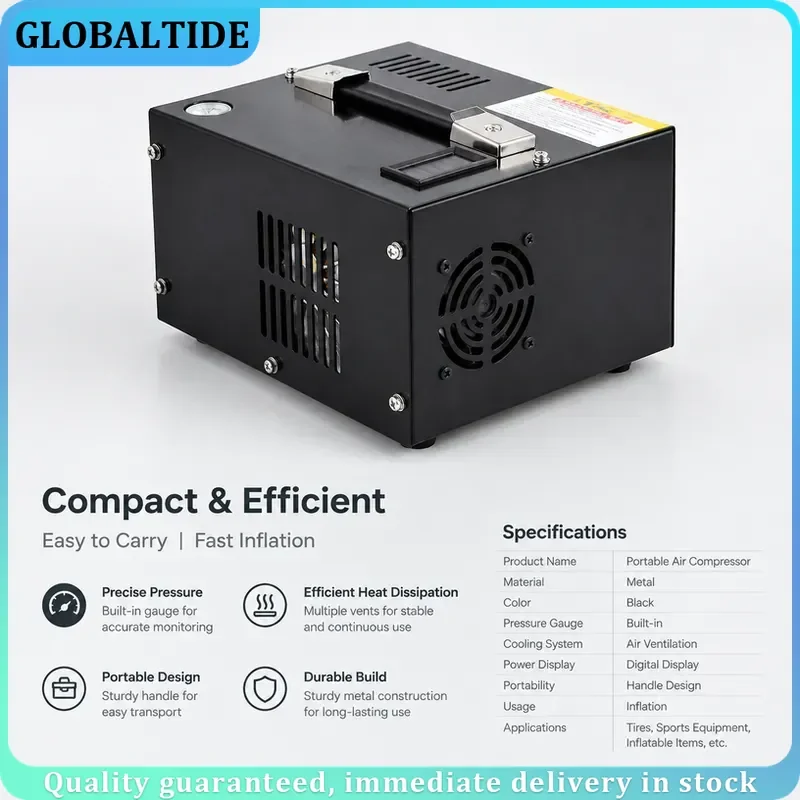Portable High Pressure Air Compressor 30MPa 4500PSI 12V/220V/110V Diving Breathing Pump for Vehicle