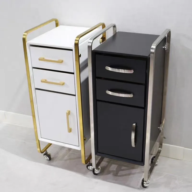 custom.Factory Supply Simple Trolley Beauty Salon Dedicated Three-layer Light Luxury Manicure Storage Mobile Cart Rack