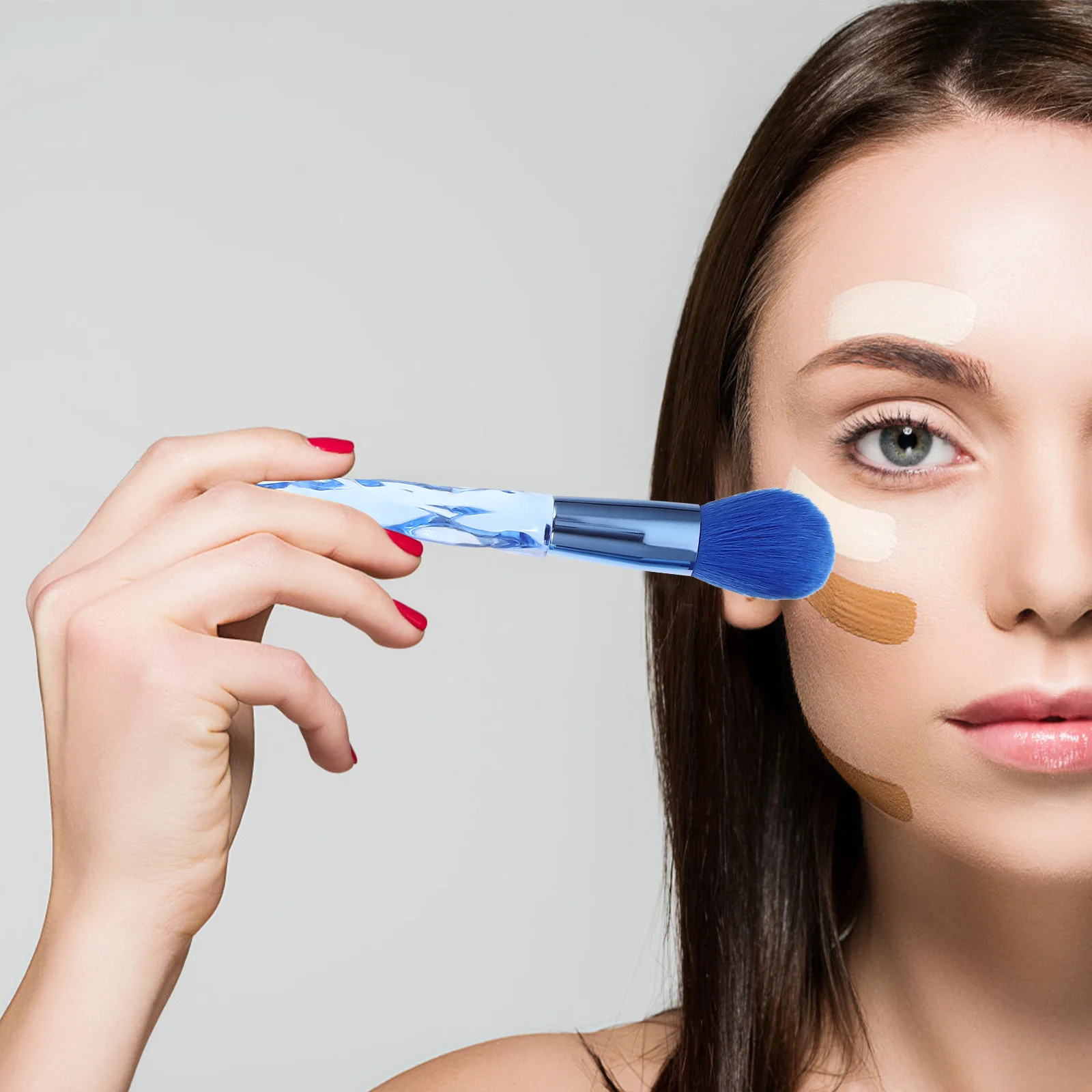 Ensemble de pinceaux de maquillage pour le visage, outils de beauté, cosmétiques professionnels, sans perte, brosse de fond de teint Durable, Portable, 10 pièces