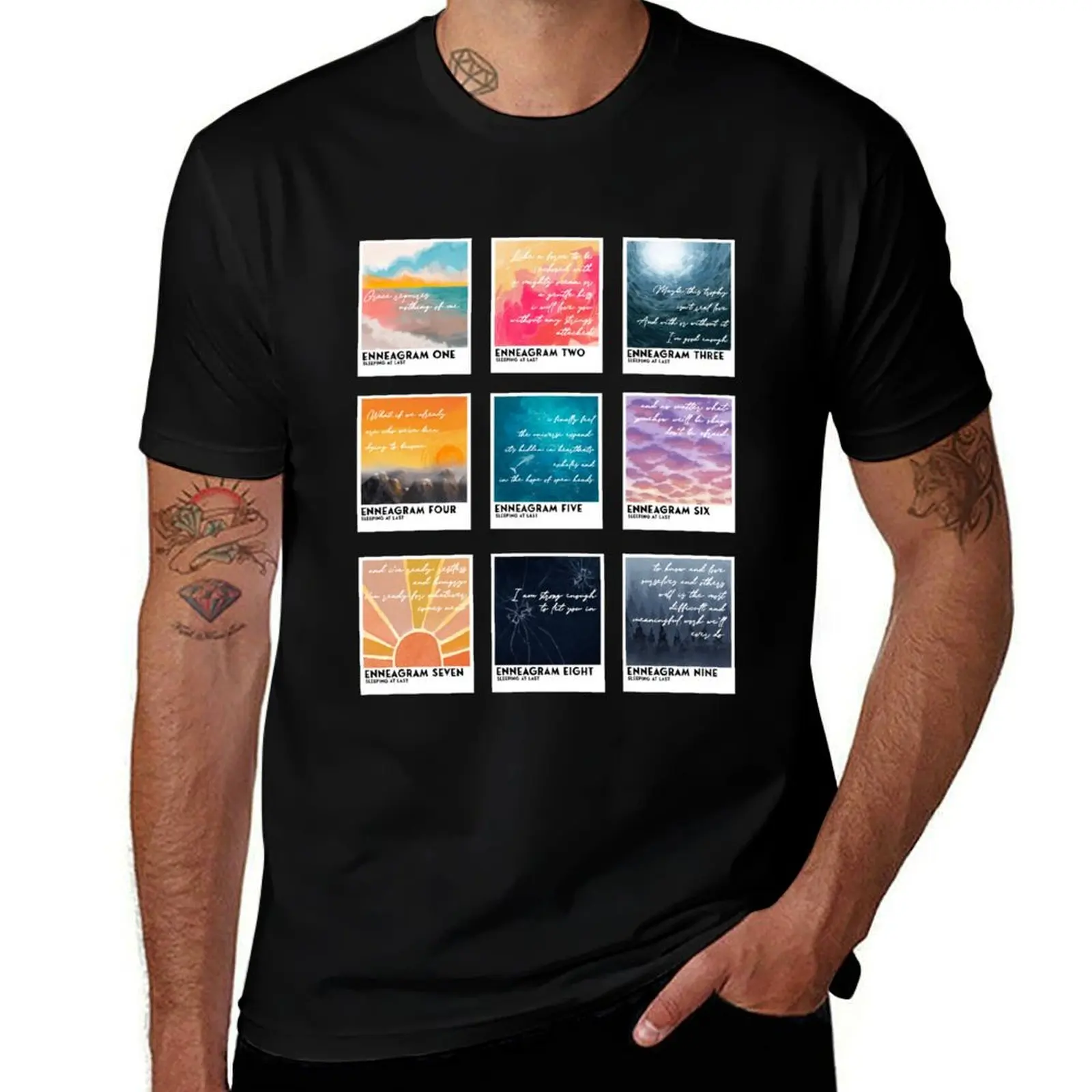 

Sleeping At Last Enneagram 1 - 9 Collection Atlas T-Shirt man t shirt graphic t shirts for man cotton T-shirt