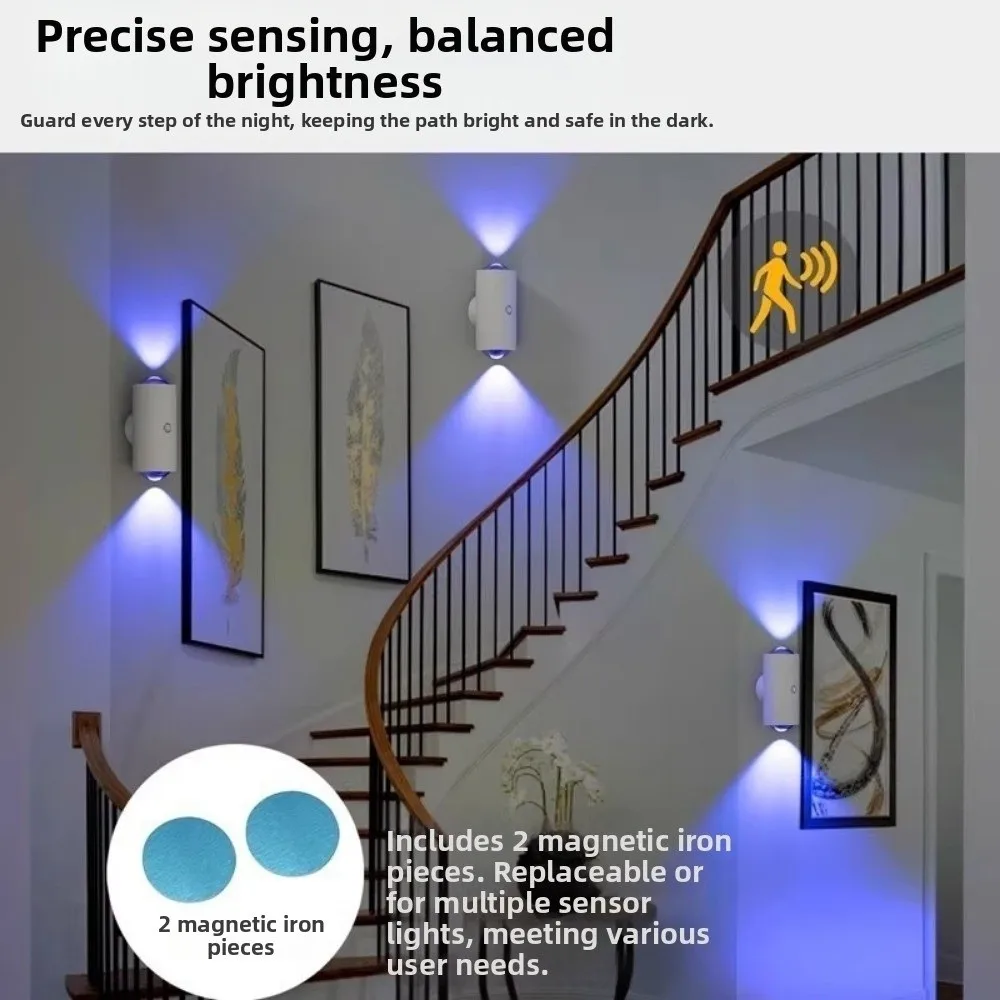 Human Sensing Motion Sensor Night Light Dimmable Function RGB Color Changing LED Closet Light Magnetic Mounting Portable