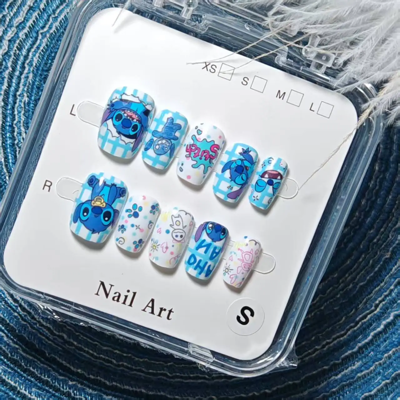 لطيف الكرتون غرزة الأظافر وهمية الملاك فتاة والطفل مانيكير الأزياء تنوعا مسمار الديكور هدايا العيد kawaii مسمار الفن