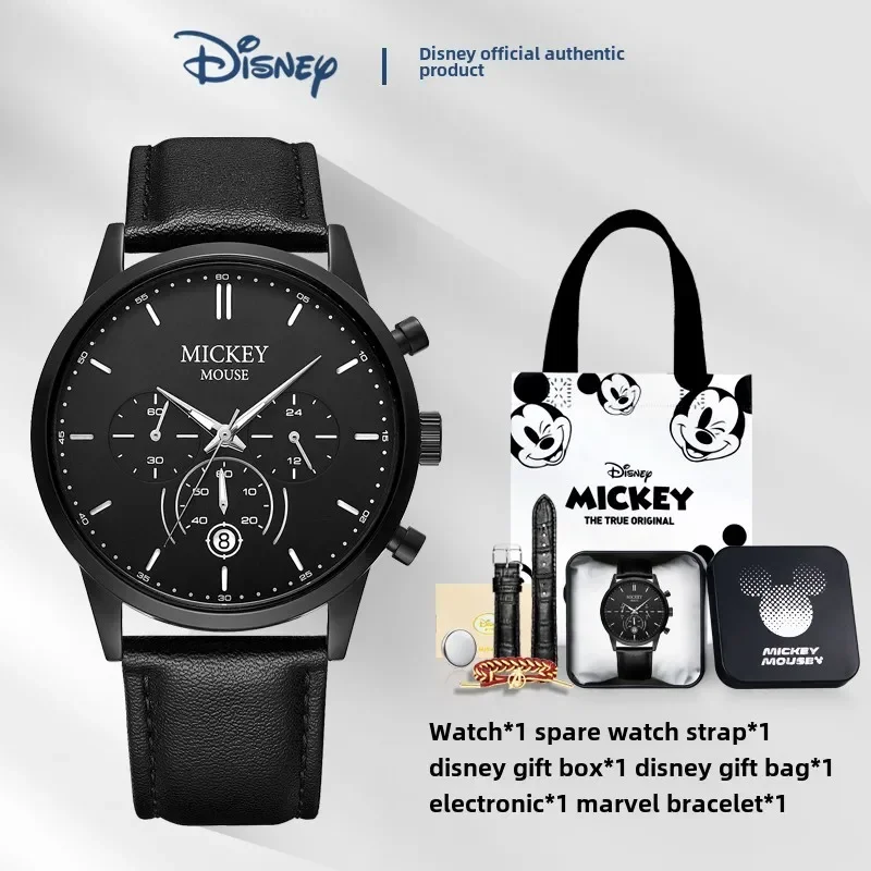 Reloj de viento mecánico genuino de Disney, relojes de cuarzo luminosos impermeables a la moda para estudiantes