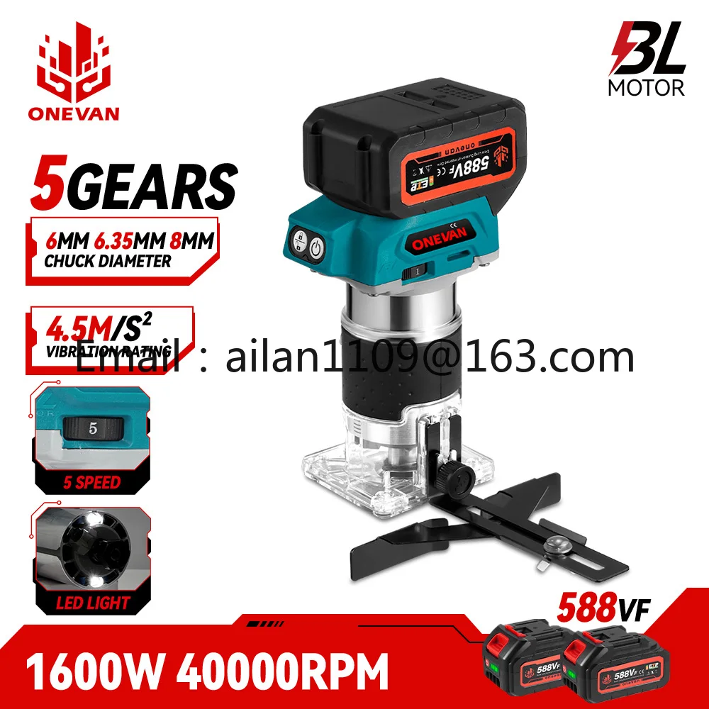 Fast Speed Compact Power Router Woodworking Tools Electric Wood Routers Can Carve Patterned Devices on Wood Surfaces