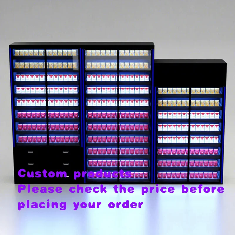custom.Portable Smoke-Display LED Showcase Exhibitions and Smoke Shops