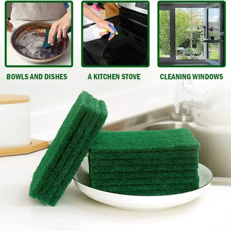 1/5/10 قطعة/الحزمة مزدوجة الوجهين فرك الوسادة الإسفنج أجهزة غسل متعددة الأغراض تنظيف الملابس المطبخ إزالة النفط عموم وعاء منصات Dishrag