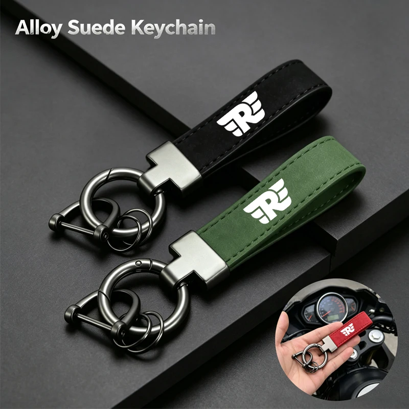 For Royal Enfield Bullet/Meteor/Classic 350 500 Interceptor 650 Motorcycle New Keyring Deluxe Leather Suede Keychain Accessories